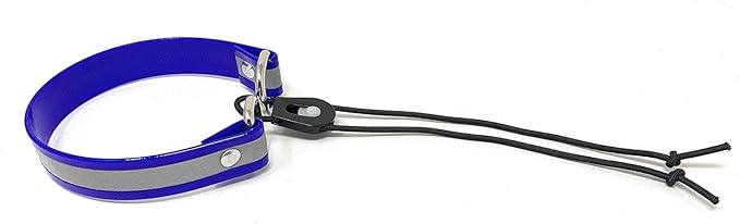 Replacement GPS eCollar with Adjustable Bungee, Multi-Hole Design, and Secure Toggle Closure for Small Dogs (Blue, Small Neck) Reflective
