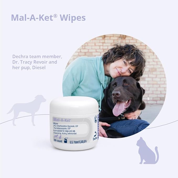 Mal-A-Ket Wipes, 2.25" Round, 50 Count jar