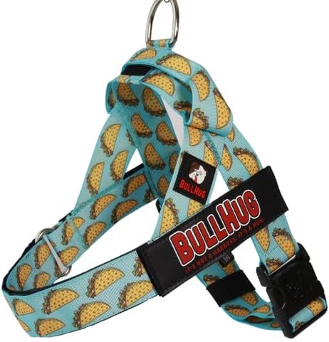 BULLHUG Adjustable Dog Harness– No Pull, No Choke – for English Bulldogs, French Bulldogs, Pugs & Broad-Chested Breeds – Easy, Safe Walks (Taco, XS)