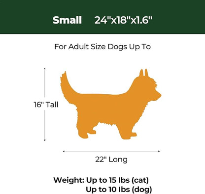 BALANCE Dog Crate Bed, Orthopedic Dog Bed Pad with Waterproof Liner, Washable Crate Foam Pet Mat for Large, Medium, Puppy Dogs Breeds, Mint Leaf, 24"x18"x1.6"