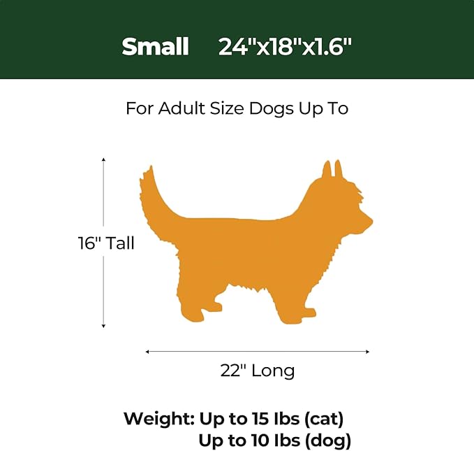 BALANCE Dog Crate Bed, Orthopedic Dog Bed Pad with Waterproof Liner, Washable Crate Foam Pet Mat for Large, Medium, Puppy Dogs Breeds, Powder Blue, 24"x18"x1.6"