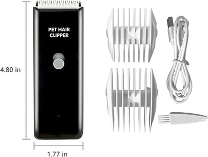 Tileon Dog Clippers,Quiet Washable USB Rechargeable Cordless Dog Grooming Kit,Electric Pets Hair Trimmers Shaver Shears for Dogs and Cats Black