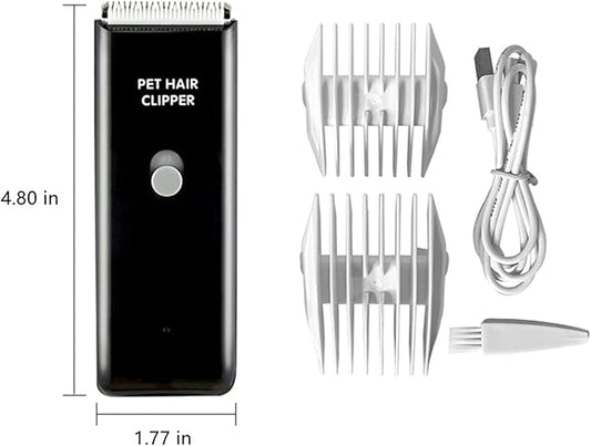 Tileon Dog Clippers,Quiet Washable USB Rechargeable Cordless Dog Grooming Kit,Electric Pets Hair Trimmers Shaver Shears for Dogs and Cats Black