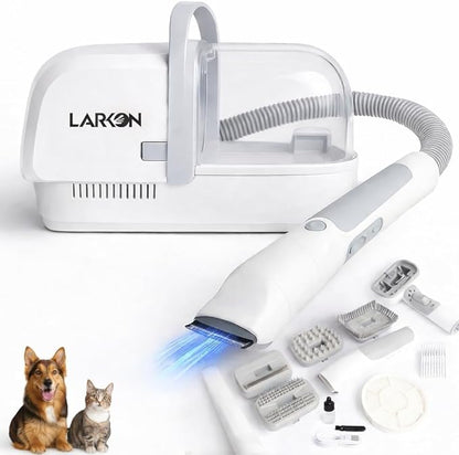 Pet Grooming Vacuum & Nail Grinding Kit – 10Kpa High-Suction Pet Hair Vacuum with 3-Speed Settings & Ultra Low Noise + Nail Grinder | Cats & Dog Grooming Vacuum for Shedding | Large 2L Dustbin