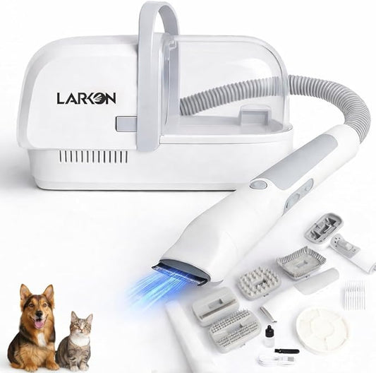 Pet Grooming Vacuum & Nail Grinding Kit – 10Kpa High-Suction Pet Hair Vacuum with 3-Speed Settings & Ultra Low Noise + Nail Grinder | Cats & Dog Grooming Vacuum for Shedding | Large 2L Dustbin