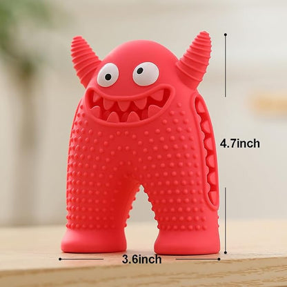 LOS ANDES Squeaky Dog Toys for Medium Small Dogs, Cute Monster Pet Toy, Silicone Toy with Interactive Squeaker to Kill Boring Time