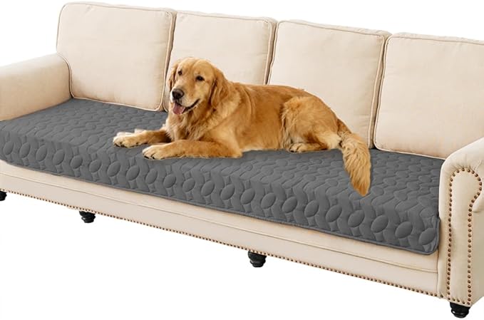 Ameritex Waterproof Pet Bed Cover Anti-Slip Dog Bed Blanket for Sofa and Furniture Waterproof New Pattern Design (Darkgrey, 30x80 Inch (Pack of 1))
