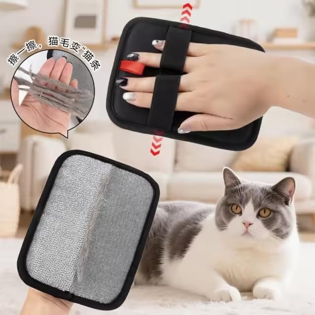 2 Pack Electrostatic Pet Hair Removal Glove for Dogs and Cats Reusable Pet Hair Remover Tool for Bed Carpets Clothing Couch Car Seats Mitts with Strong Grip Pet Hair Fur Removal Gloves Easy Grip