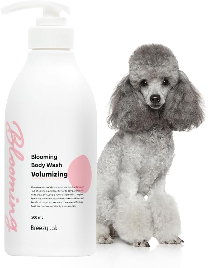 Breezytail Blooming Volumizing Dog Shampoo, Loved by Top Korean Groomers, Volumizing Formula for a Shiny & Fluffy Coat – Easy Breezy, Professional Care at Home (16.9 fl oz/500ml) (16.9 fl oz)