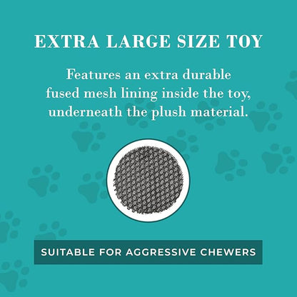 Haute Diggity Dog White Chewy Vuiton Bone, Plush Designer Dog Toys with Interactive Squeaker, Stimulating Pet Enrichment, Machine-Washable & Safe Materials for All Breeds, Size XL