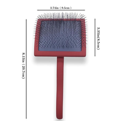 Big slicker brush for large dogs - Dog Brush for Shedding & Long Hair Cats Tool: Thick Coat Daily Care Painless Mat Remover Trusted by Pet Owners" (red)