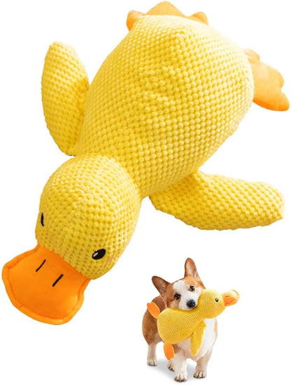 Cute Squeaky Duck Plush Toy for Small Medium Dogs, Soft Chew Toys with BB Squeaker for Gentle Chewers, Interactive Comfort and Fun Dog Toys for Boredom Relief