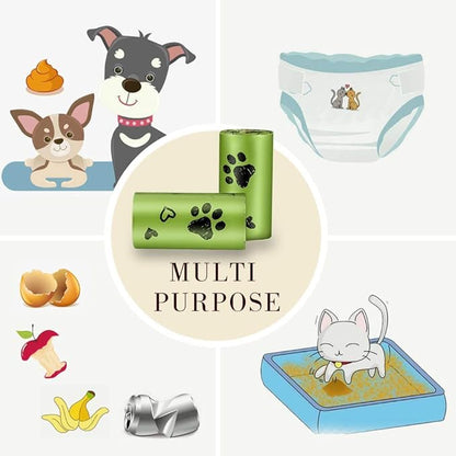 Dog Poop Bags Rolls: Leak-Proof Poo Bag with Dispenser – Large Unscented Poop Bags for Doggy Dogs (450 Count)- Green