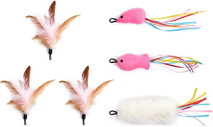 6 Pcs Attachment Refills for The Down Part of Potaroma Hide and Seek Cat Toy