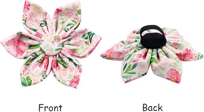 Lionet Paws Dog Collar with Flower, Soft and Comfortable, Adjustable Collar for Small Dogs Girl, Neck 10-16 inches