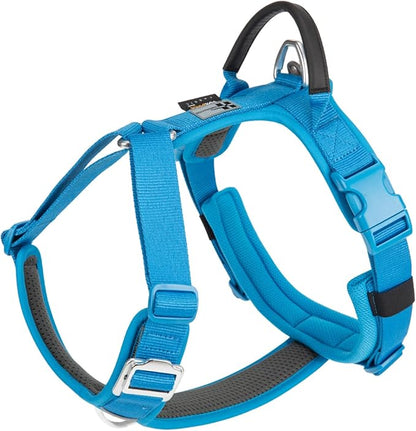 Adjustable Dog Harness with Handle, Padded Comfort,Small, Medium and Large Dogs (Blue, XS)