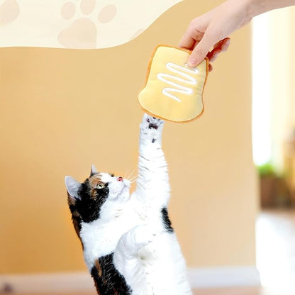 Distaratie Cat Catnip 6Pcs Cat Toys Catnip Chew Bite Resistant Chew Toys for Cats Boredom Relief Teeth Cleaning Interactive Cat Toys Catnip Filled Cat Lover Gift Birthday Treat, Set of 6