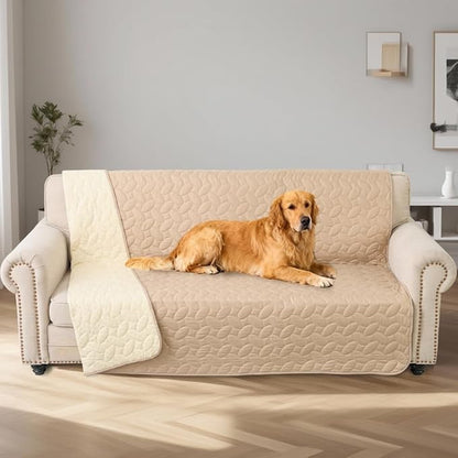 Ameritex Pet Bed Cover Dog Bed Blanket for Sofa and Furniture Waterproof New Pattern Design (40x50 Inch, Beige)