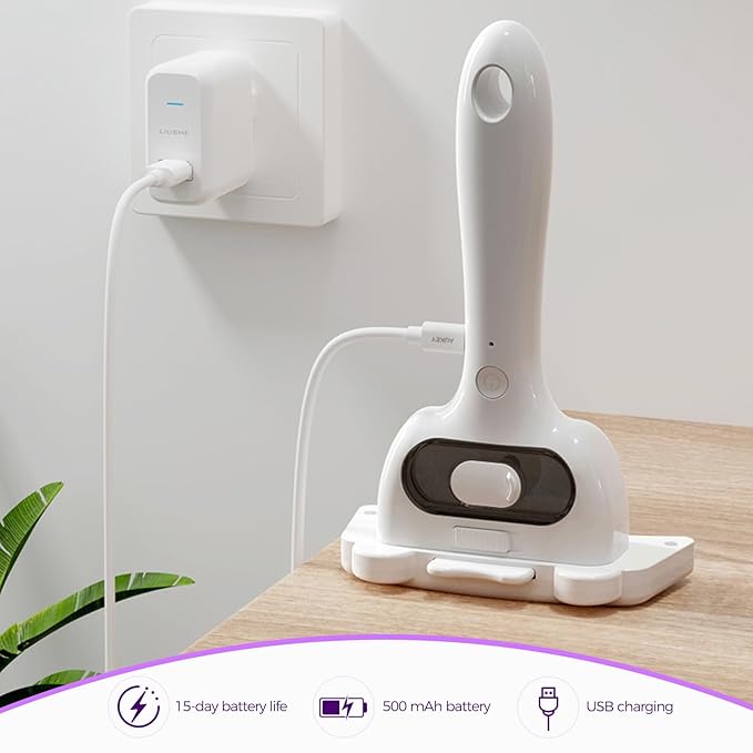 3 in-1 Cat & Dog Steam Comb for Long Short Hair for Any Size Cat & Dog Hair Removal & Shedding, Two Spray Mode with USB, Brush Haired Release Button - Include “2” Waterless Shampoo(White)