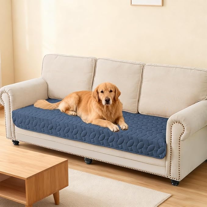 Ameritex Pet Bed Cover Dog Bed Blanket for Sofa and Furniture Waterproof New Pattern Design (30x70 Inch, Navyblue)