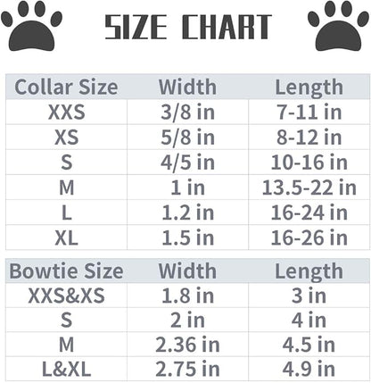 Lionet Paws Valentines Day Dog Collar with Bowtie, Dog Bowtie Collar with Metal Buckle for Dogs, Adjustable Comfortable Dog Collar Girl Boy Gift, M, Neck 13.5-22 in