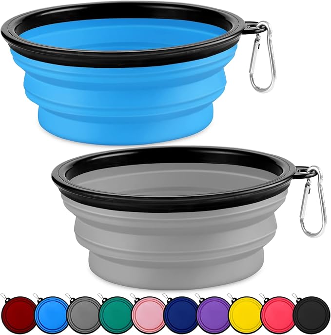 Paercute Collapsible Dog Bowl, Lightweight and Portable, Ideal for Travel, Hiking, Camping, and Everyday Use