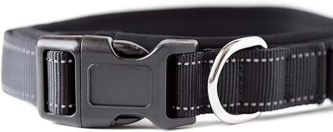 Mighty Paw Dog Collar - Neoprene Padded - Reflective for Running - Extra Comfort for Active Dogs - Padded and Comfortable Collar for All Breeds - Heavy Duty