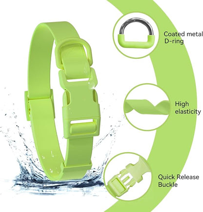 Waterproof Rubber Dog Collar, Odor-Resistant and Easy to Clean, Ideal for Daily Walks, Rainy Days, Swimming and Hiking, Fits Small Medium and Large Dogs