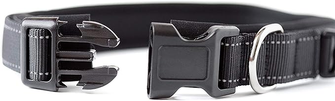 Mighty Paw Dog Collar - Neoprene Padded - Reflective for Running - Extra Comfort for Active Dogs - Padded and Comfortable Collar for All Breeds - Heavy Duty