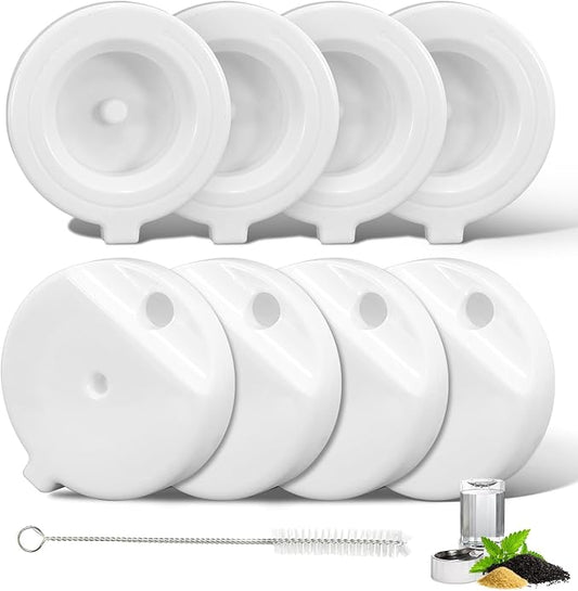 Baofum 8Pcs Gravity Pet Water Fountain Filters, Automatic Pet Waterer Replacement Filters for 3.6L/4.6L/6L/8L Dog Water Dispenser(8 Filters with 1Brush)