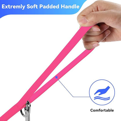 Waterproof Long Leash for Dogs Training 16FT/30FT/50FT, Long Dog Leash Heavy Duty Lead for Large Medium Small Dogs Outside Walking, Playing, Camping, or Yard(Pink 30FT)
