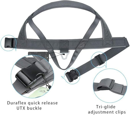 EXCELLENT ELITE SPANKER No Pull Dog Harness Padded Military Patrol Vest Adjustable Nylon Small Service Walking Dog Harness with Handle for Training Running(Grey-S)