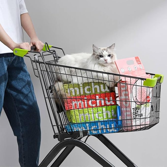 Michu Tofu Cat Litter Natural Clumping Tofu Cat Litter, Fast Clumping and Easily Scoop-able 5.5lb/88oz 5 Scents - Greentea, 4 Pack