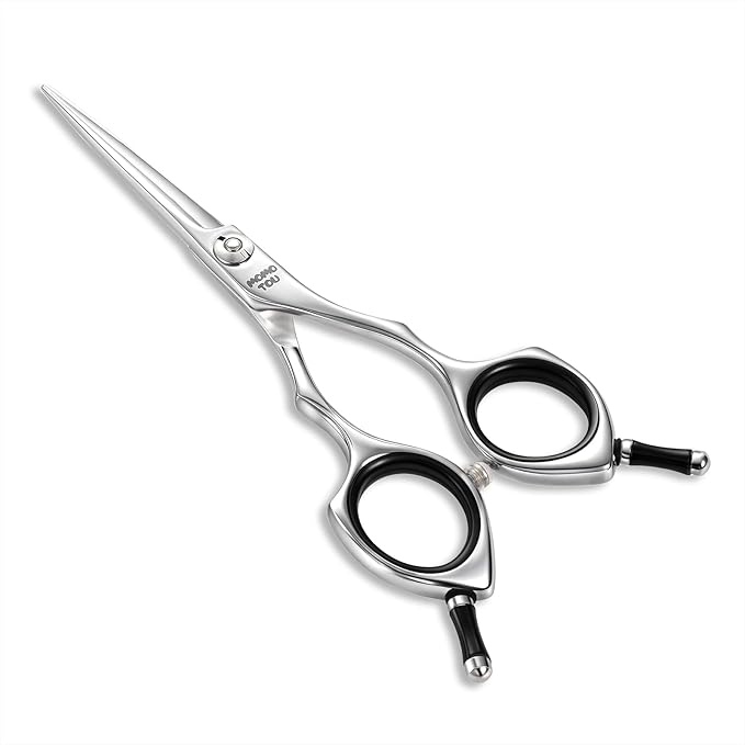 Momotou Dog Grooming Scissors 5 inch Small Straight Scissors Super Light Professional 440C Stainless Steel Pet Shears for Trimming Face and Paws Nose Ear Easy Use.