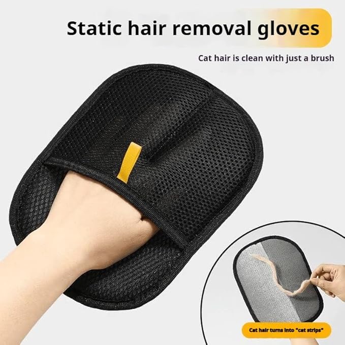 Pet Hair Removal Glove for Dogs & Cats,2Pcs Electrostatic Gloves Pet Hair Removal, Washable Reusable Dogs Cats Hair Gloves for Furniture Bed Sheets Couch Clothes Carpet Car Seat