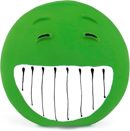 CHIWAVA 4 Pack 3.2'' Latex Squeaky Dog Toy Smiley Face Balls Interactive Fetch Play for Small Dogs