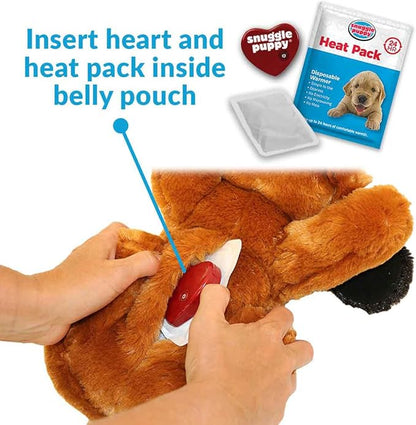 Original Snuggle Puppy Heartbeat Puppy Toy - Heartbeat Puppy for Dogs - Pet Anxiety Relief and Calming Aid - Comfort Dog Toy - Behavioral Training and Sleep Aid Cuddle buddy - Crate Training Essential