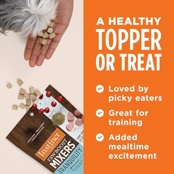 Instinct Raw Boost Mixers Tranquility Freeze-Dried Dog Food Topper, 5.5 oz. Bag