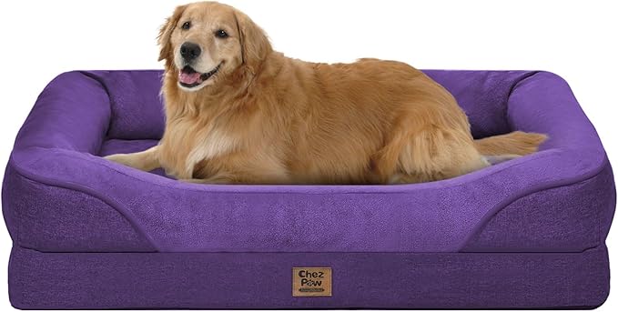 Orthopedic Dog Bed -XL Large Dog Beds with Washable Cover and Removable Bolsters Non-Slip Bottom & Waterproof Memory Foam Pet Couch Sofa for Large Size Dogs