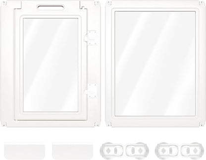 FXW AuraSpace Acrylic Indoor Dog Playpen for Medium Dogs, 35 inch, 2 Panels, Includes 1 Gate & 1 Panel, White