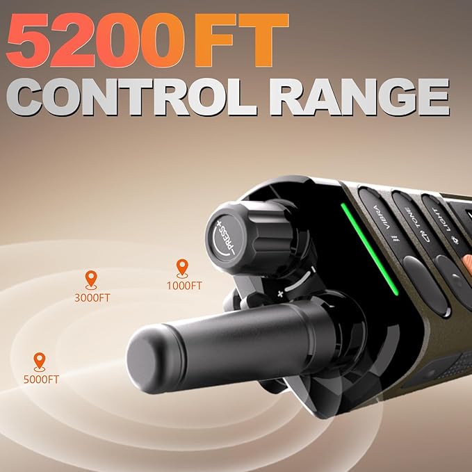 Mawrpet Dog Shock Collar 2 Dogs (15-120lb), 5200FT Range, IPX7 Waterproof, 4 Training Modes, Orange/Black