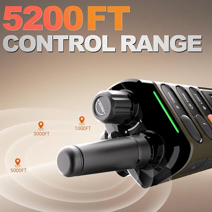 Mawrpet Dog Shock Collar 2 Dogs (15-120lb), 5200FT Range, IPX7 Waterproof, 4 Training Modes, Orange/Black