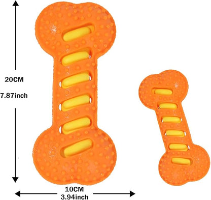 Interactive Dog Chew Sound Toy, Made of TPR Material, is bite-Resistant and Durable. It can be Used for Dog Teeth Cleaning and Training, and is an Ideal Toy for Dogs（Orange）