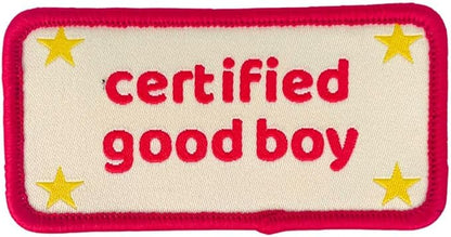 Certified Good Boy Girl Dog Harness Patches | Hoop & Loop Funny Cute Dogs Patch for Removable Vest Collar Tactical Working Moral Training Tracking Service Dog Doggie Pet Embroidery Accessories (Boy)