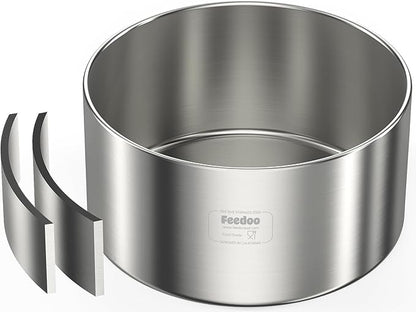 Feedoo 1Gallon Double Layer 304 Stainless Steel Dog Bowl - Insulated & Durable | Non-Slip Base | Easy to Clean | BPA-Free Safe Dog Water Bowl[128oz for Large Giant Breeds]