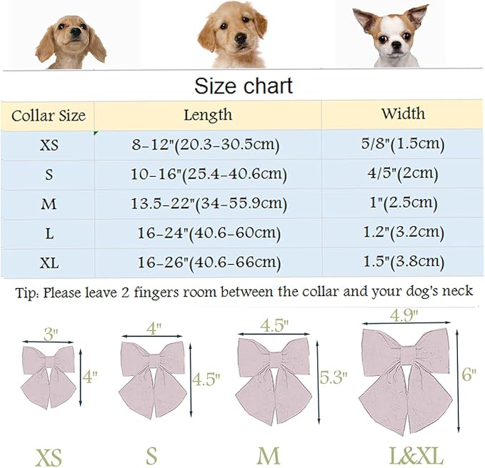 ARING PET Easter Dog Collar-Cute Rabbit Dog Collar with Sailor Bowtie, Cotton Adjustable Carrots Dog Collars with Metal Buckle