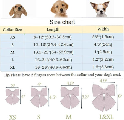 ARING PET Easter Dog Collar-Cute Rabbit Dog Collar with Sailor Bowtie, Cotton Adjustable Carrots Dog Collars with Metal Buckle