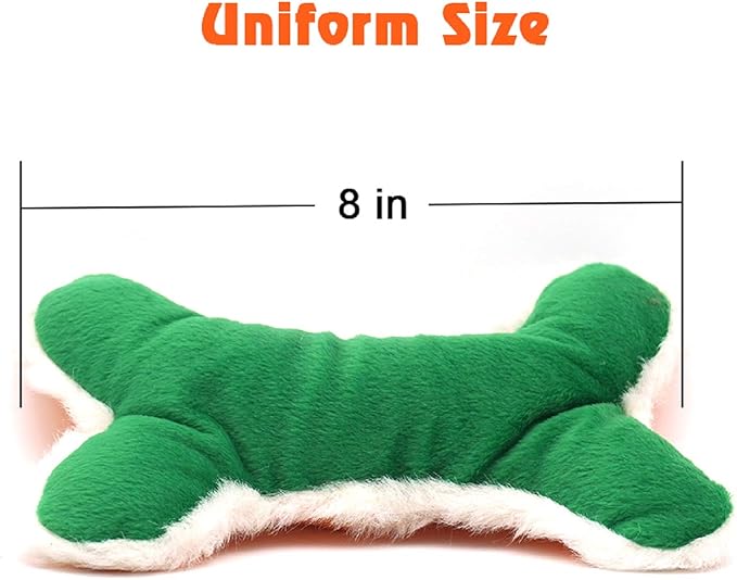 JKW Squeaky Plush Dog Toy Set, 3 Pack Interactive Pet Toys, Chew Toys for Small Medium Large Dogs (Bone 3 Pack)