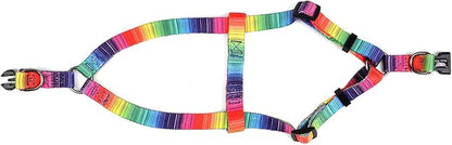 Adjustable Dog Harness, Vibrant Print, Multicolor, Pattern-A, S (Chest Girth 14.2"-19.7"), Unique Printing; Easy to Use