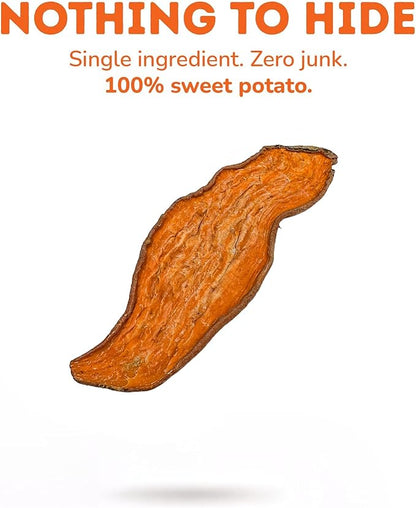 Davie's Sweet Potato Dog Treats - Healthy Dog Chews, Low Fat, Made in USA, 1 lb Bag - Pack of 5